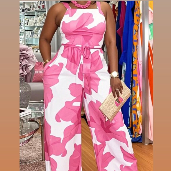 Floral Print Jumpsuit - Picture 1 of 1